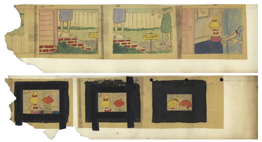 Original Artwork by Sheldon Mayer, Drawn for a ''Sugar and Spike'' Animated Film -- 26 Panels of Original Art